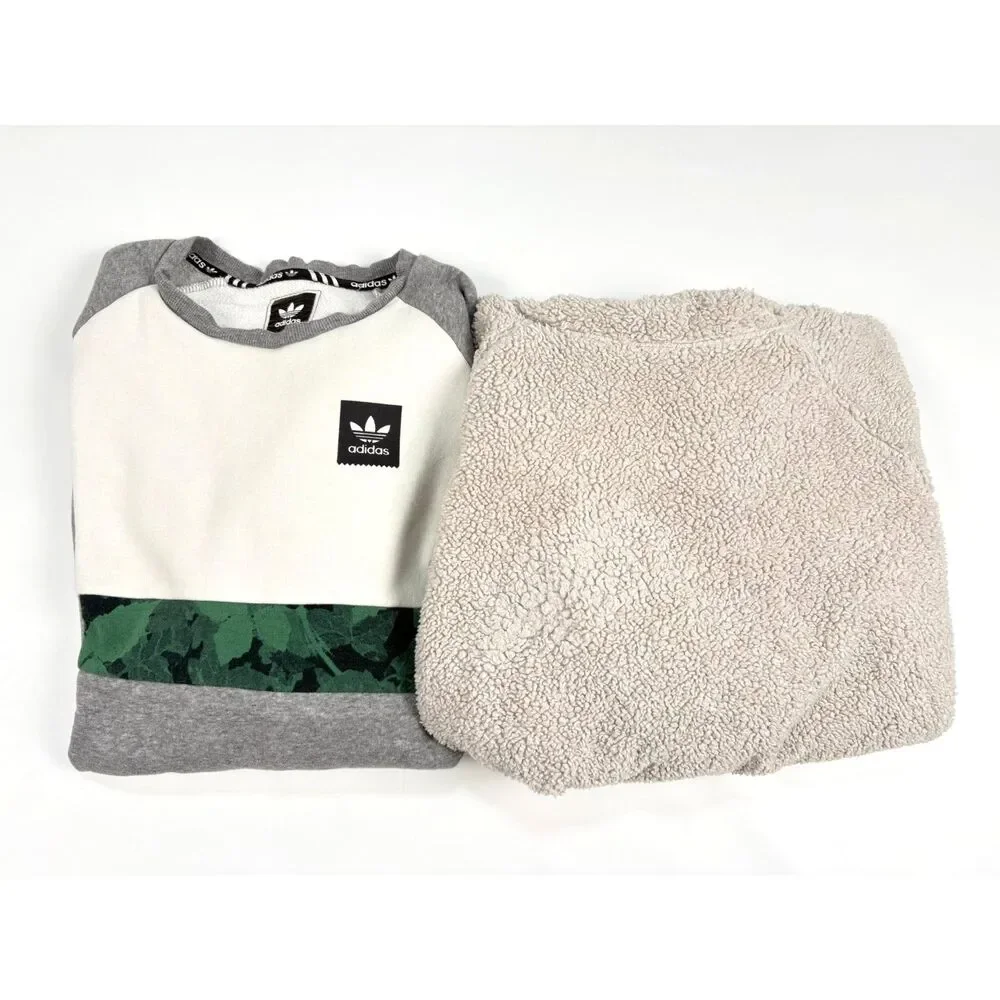Nike Adidas Sweatshirt Bundle Small Medium Sherpa Fleece Athletic Lot